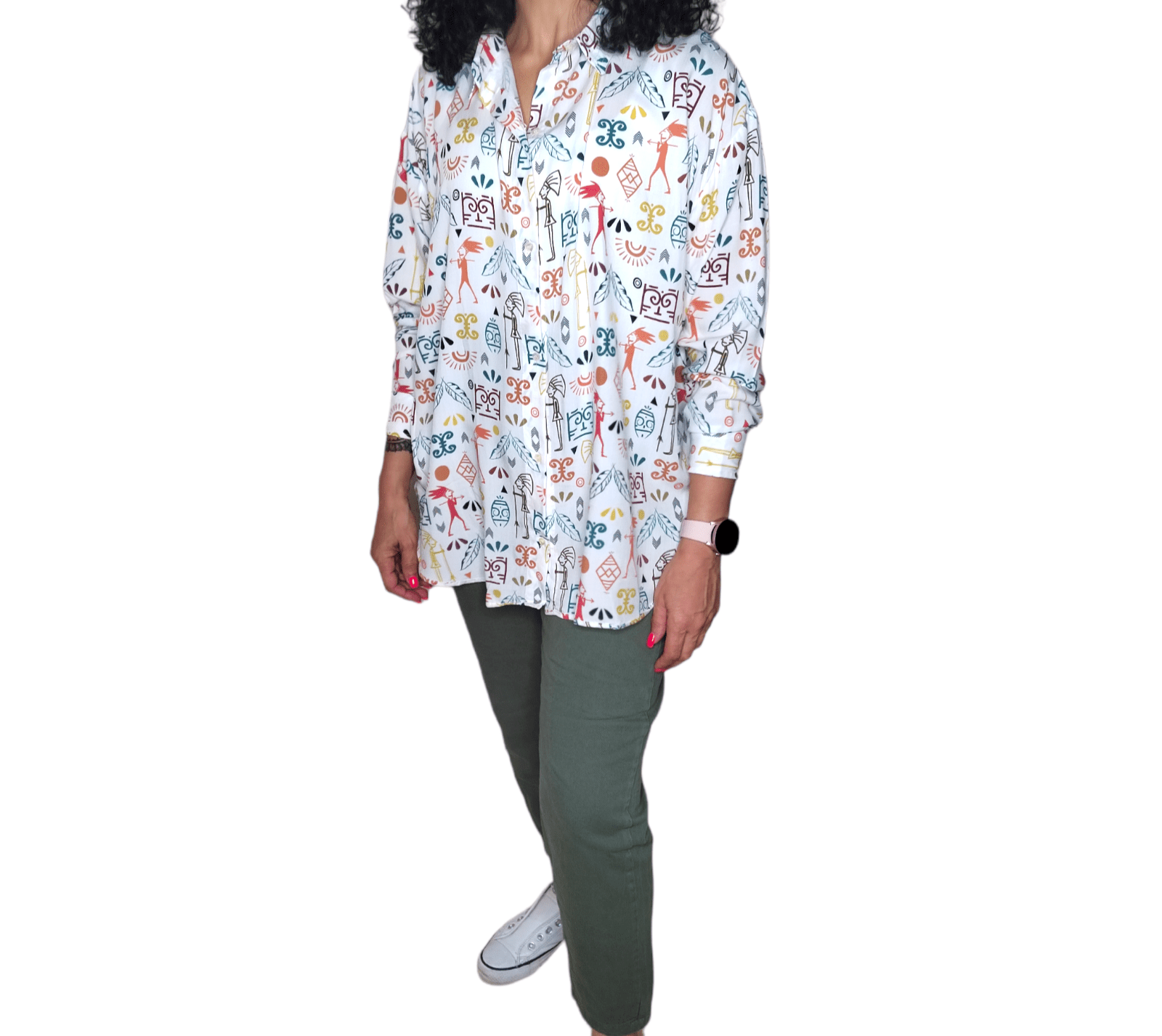 ElOutlet - Summer Women Women Blouse Women Chemise (One-Size) - Characters - White (colored)