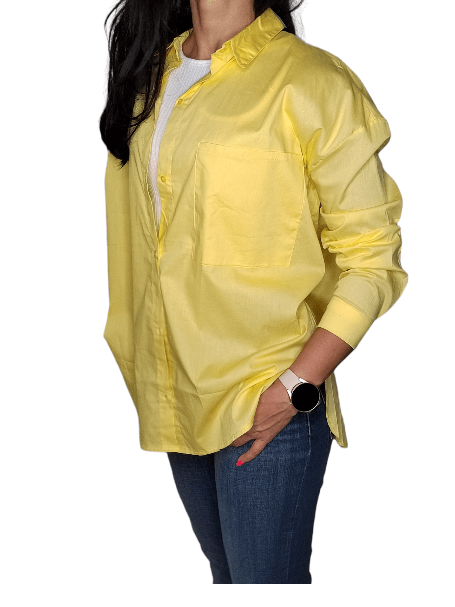 ElOutlet - Summer Women Women Blouse Women Chemise (One-Size) - Curvy - Light Yellow