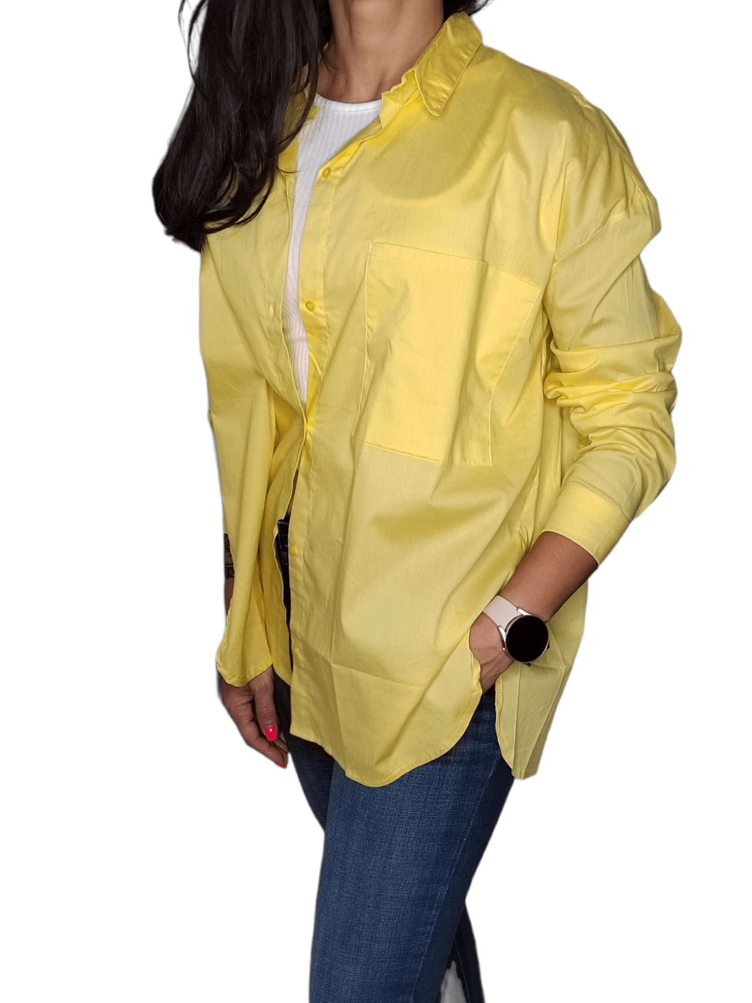 ElOutlet - Summer Women Women Blouse Women Chemise (One-Size) - Curvy - Light Yellow