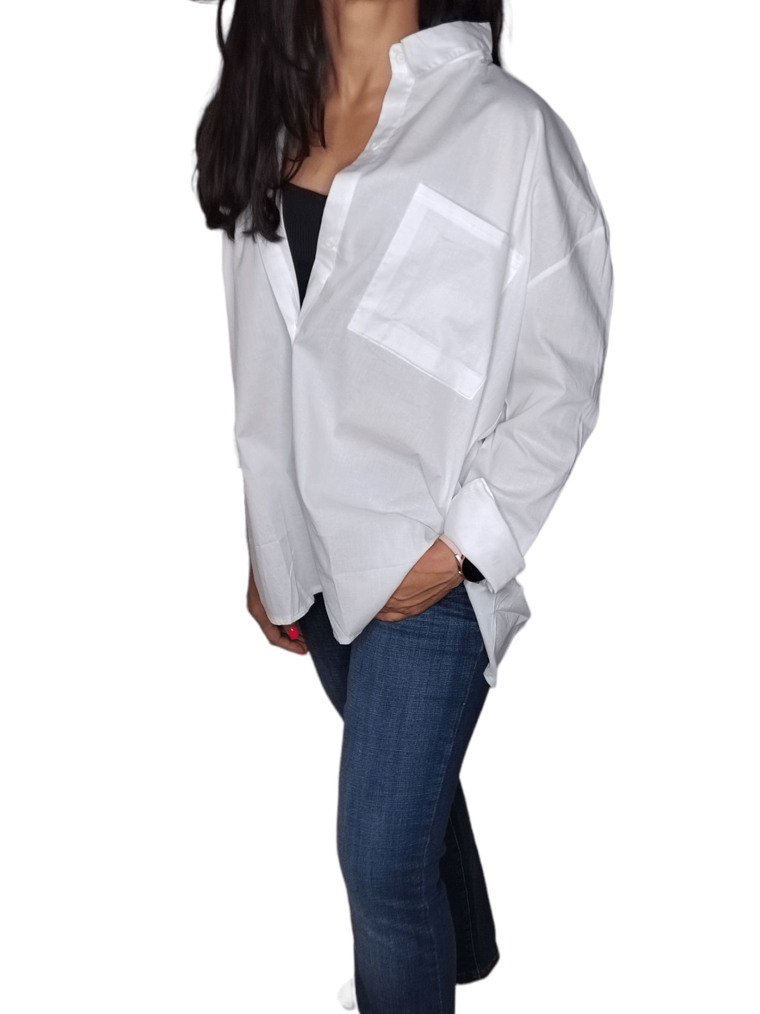 ElOutlet - Summer Women Women Blouse Women Chemise (One-Size) - Curvy - White