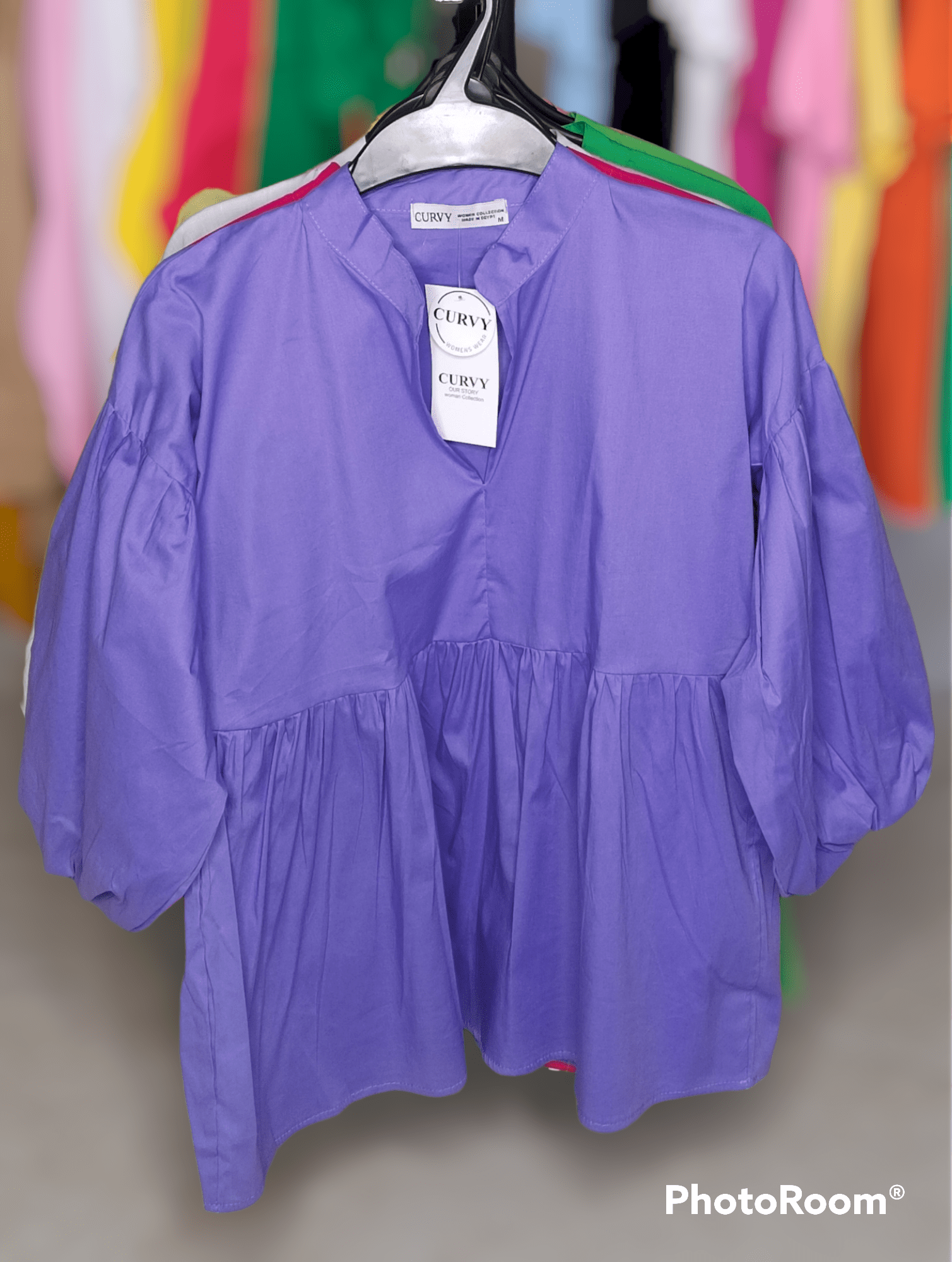ElOutlet - Summer Women Women Blouse Women (Curvy) Blouse - Purple