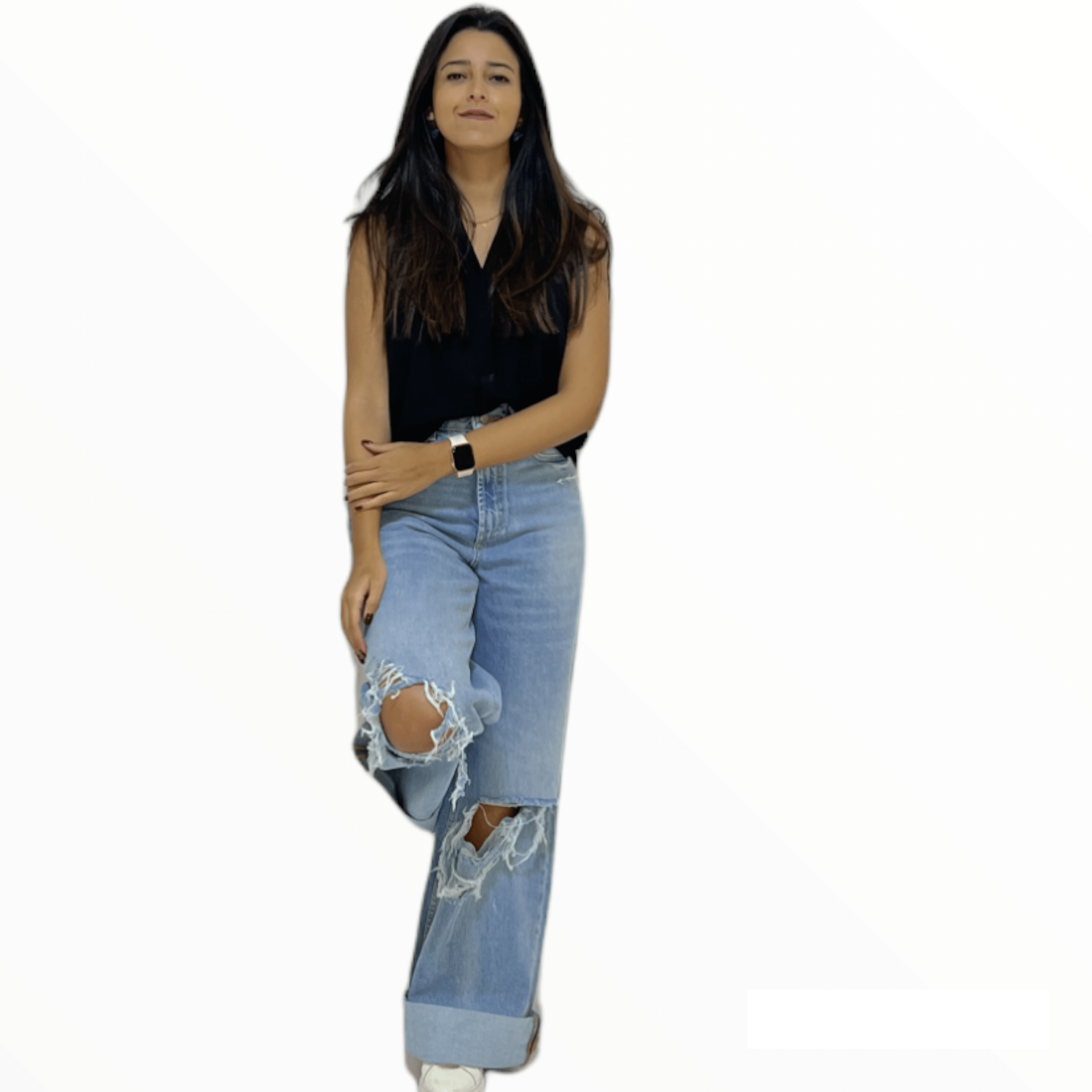 ElOutlet - Summer Women Women Blouse Women Cut Black Blouse