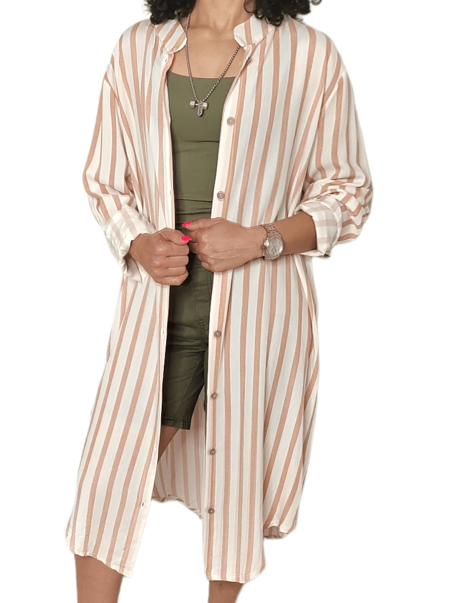 ElOutlet - Summer Women Women Dress Women Chemise Dress - [LONG & OVERSIZE] - Orange