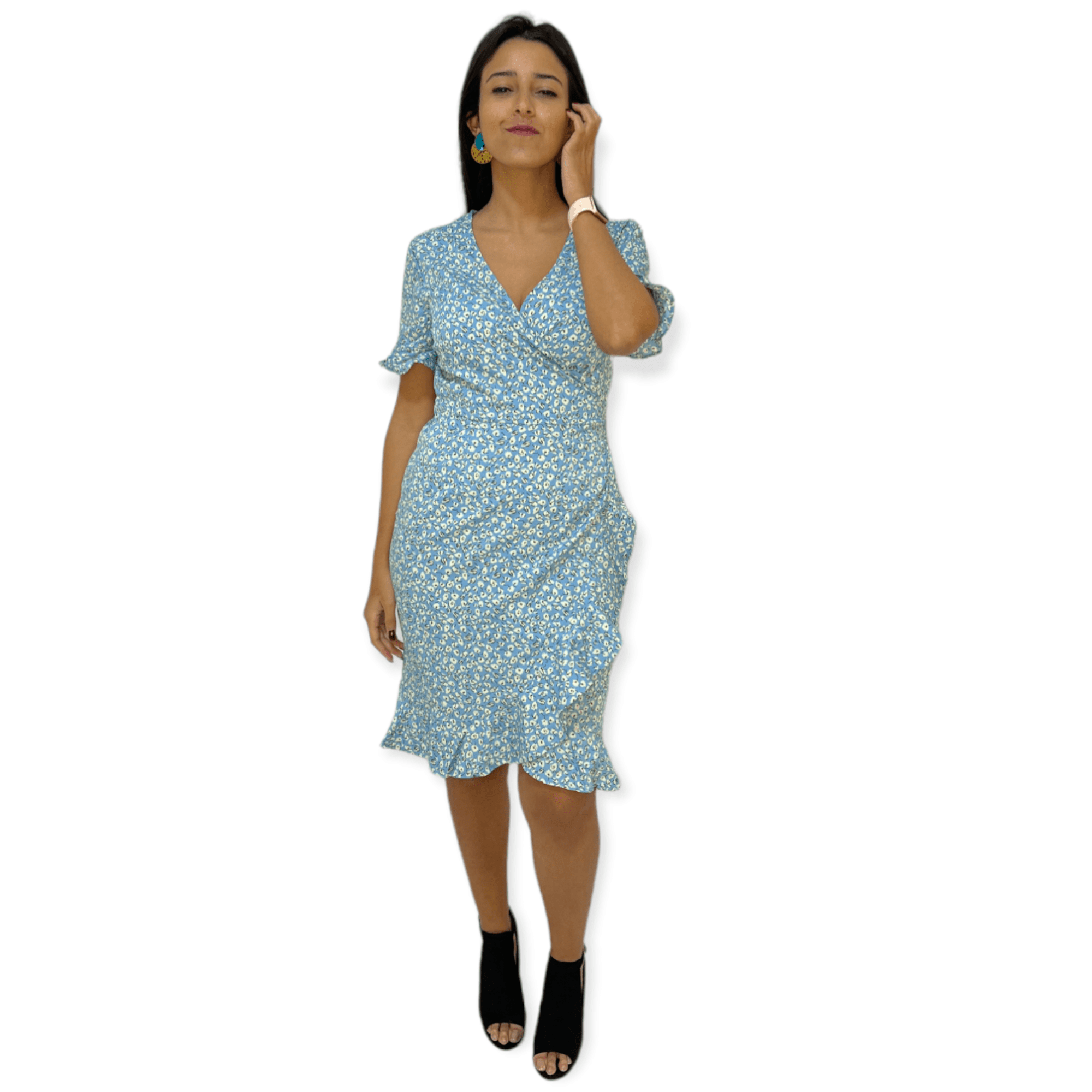 ElOutlet - Summer Women Women Dress Women Summer Dress (Polyester) - Baby Blue