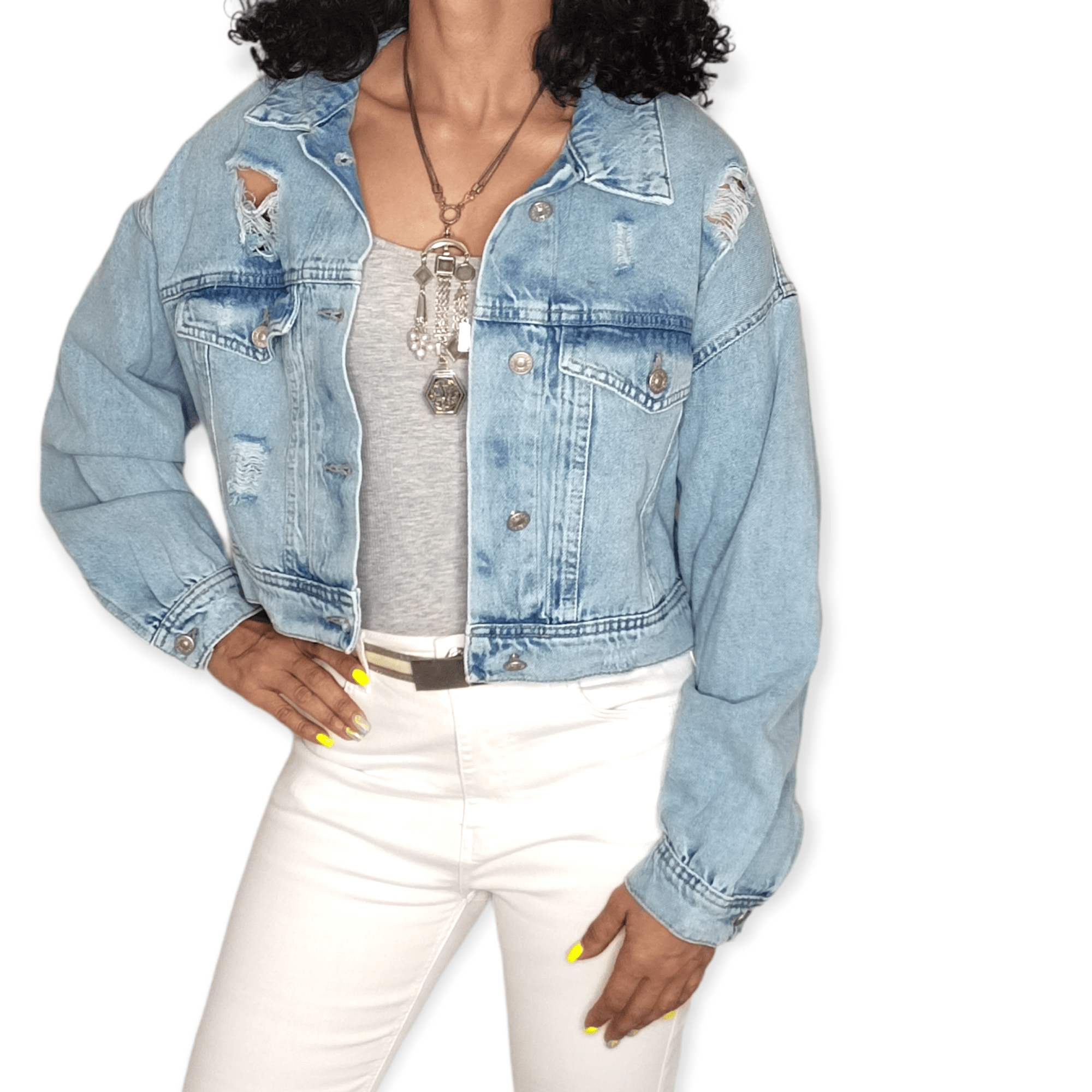 ElOutlet - Summer Women Women Jacket Women Jacket Jeans [2] - (light blue)