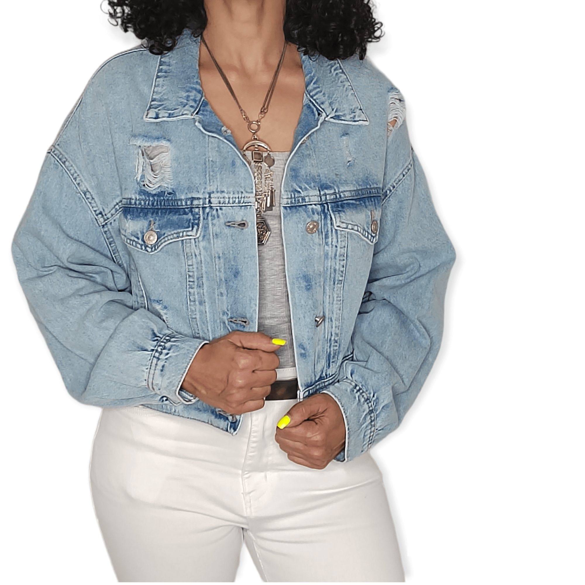 ElOutlet - Summer Women Women Jacket Women Jacket Jeans [2] - (light blue)