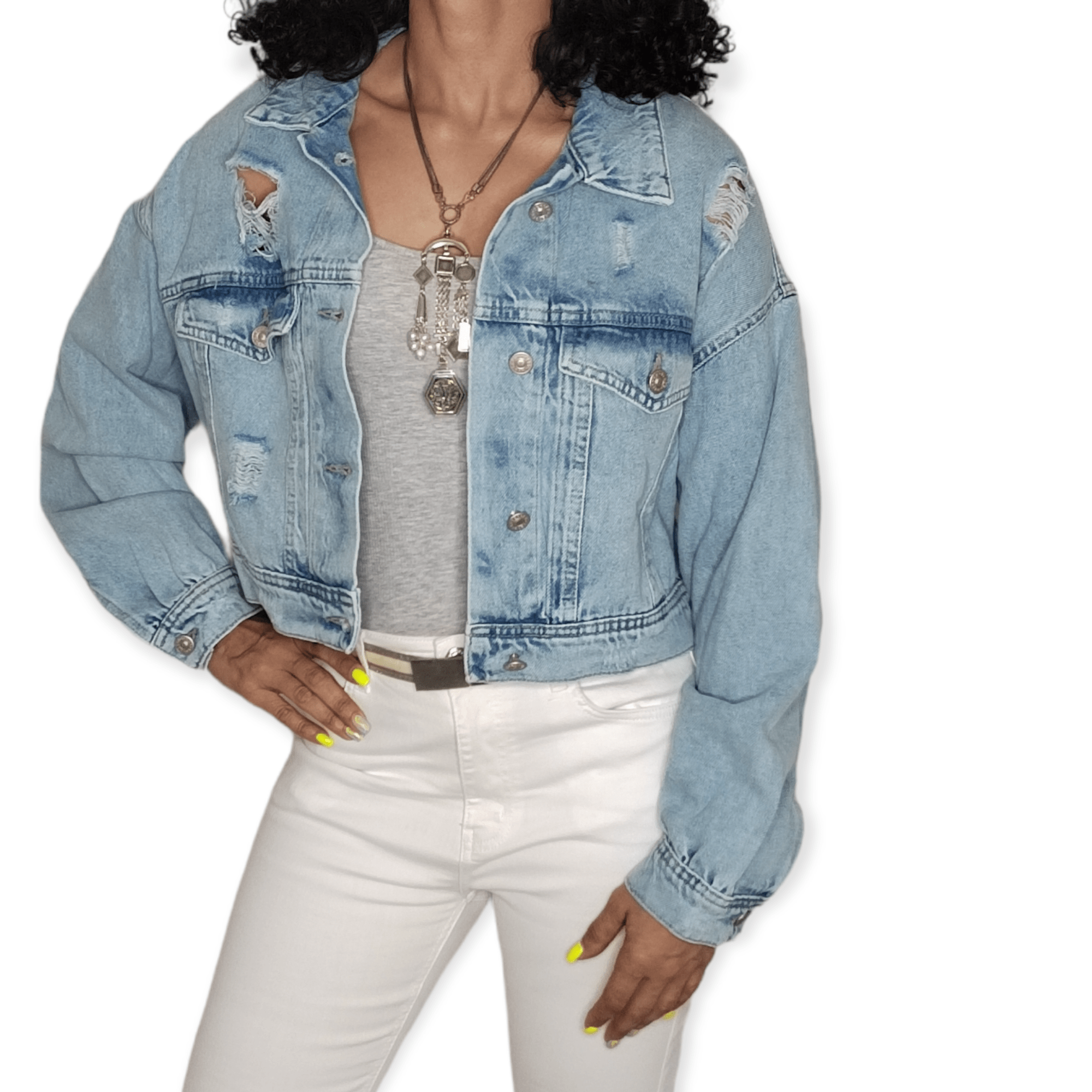 ElOutlet - Summer Women Women Jacket Women Jacket Jeans [2] - (light blue)