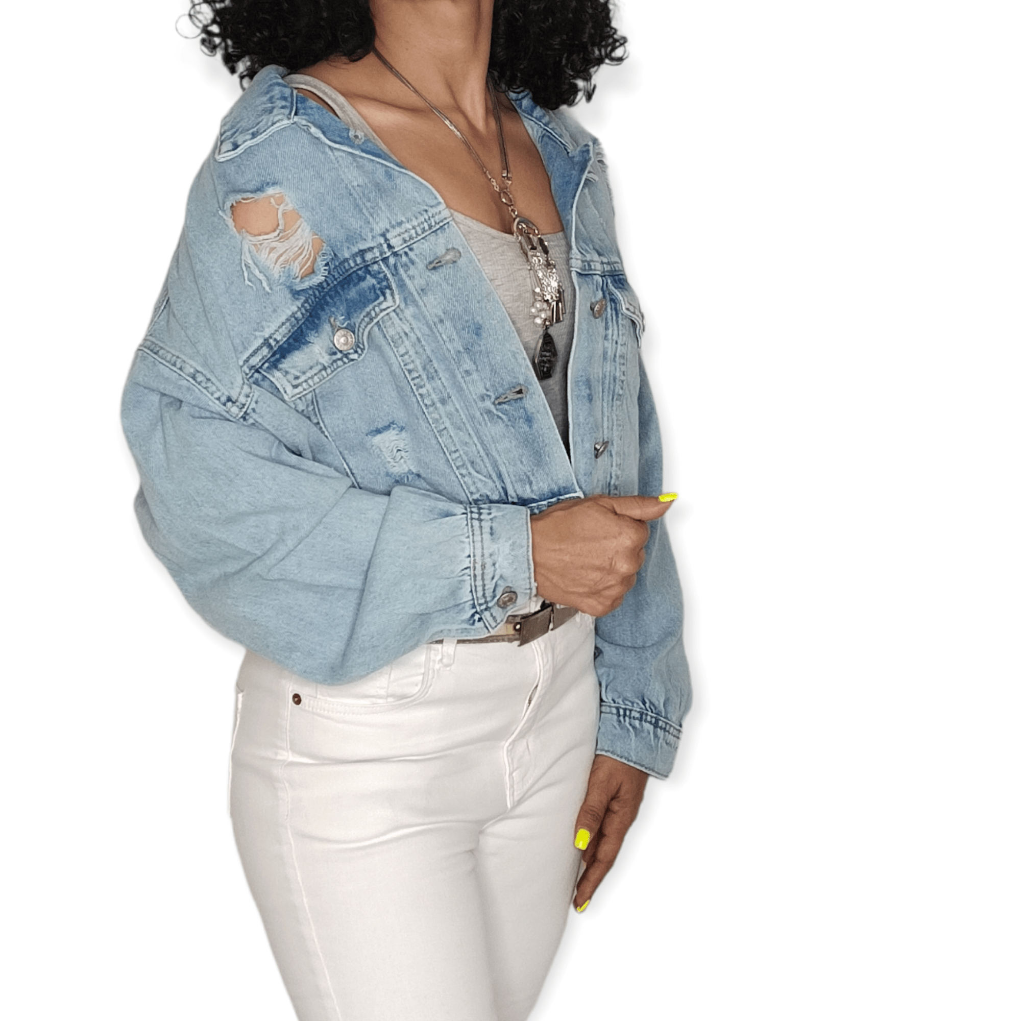 ElOutlet - Summer Women Women Jacket Women Jacket Jeans [2] - (light blue)