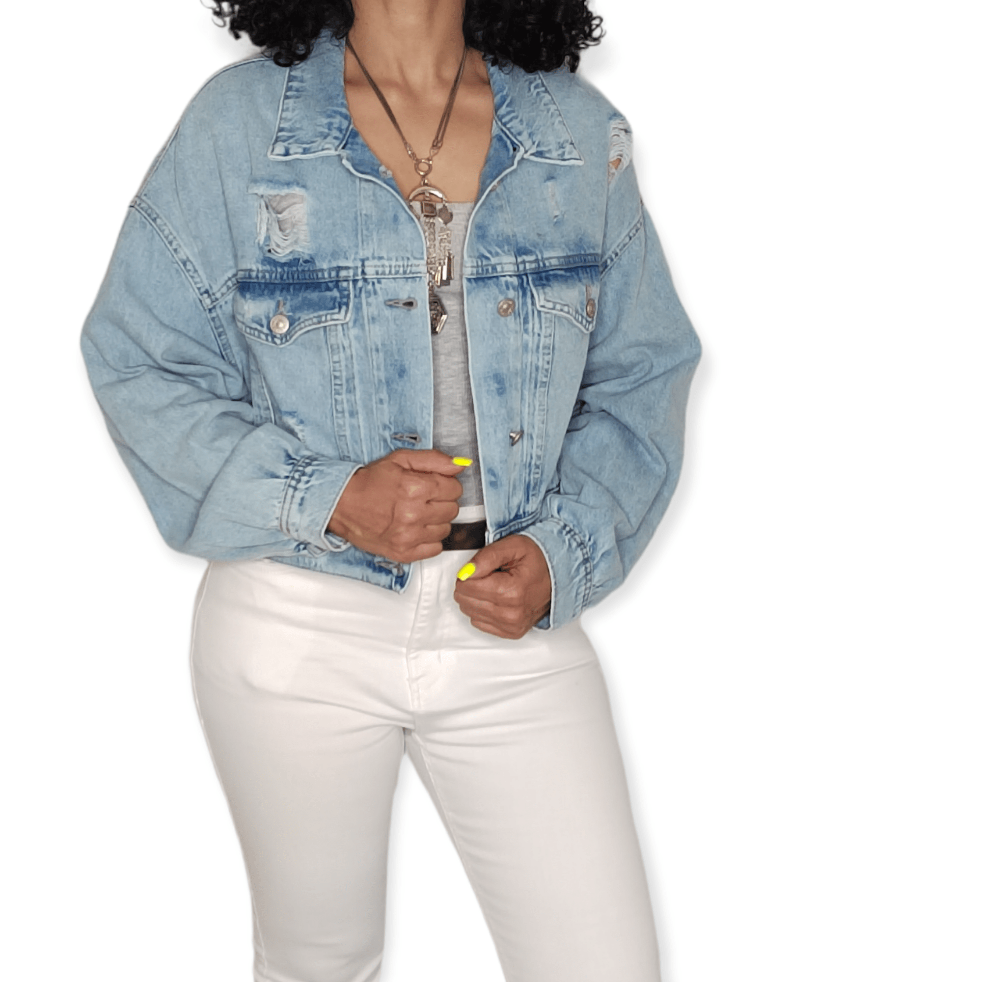 ElOutlet - Summer Women Women Jacket Women Jacket Jeans [2] - (light blue)