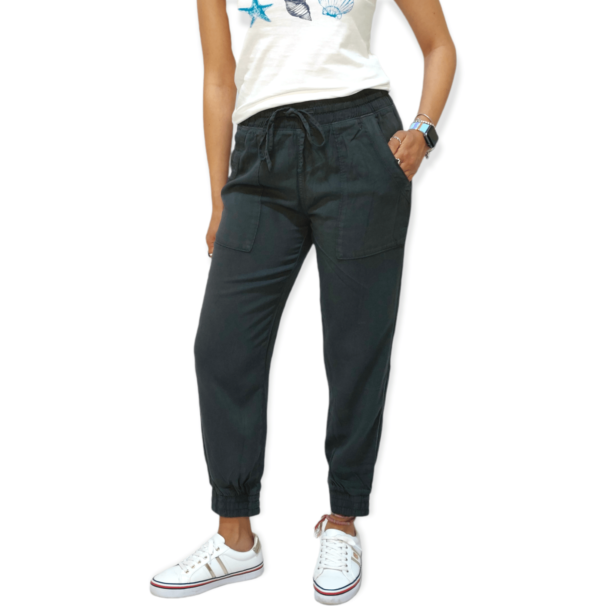 ElOutlet - Summer Women Women Pants Women Pants - Dark Grey