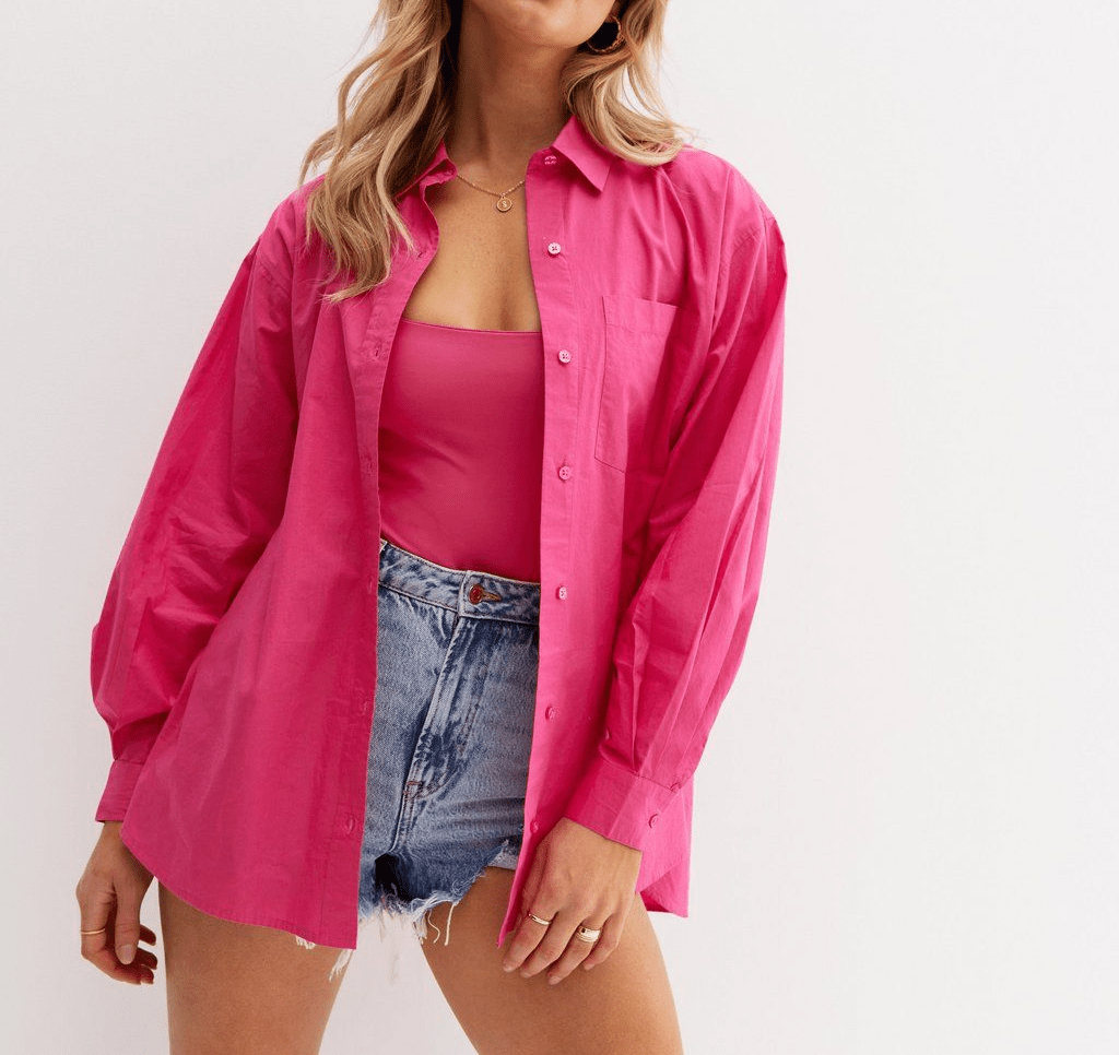 ElOutlet - Summer Women Women Shirts Women Shirt (Curvy) - Fushcia