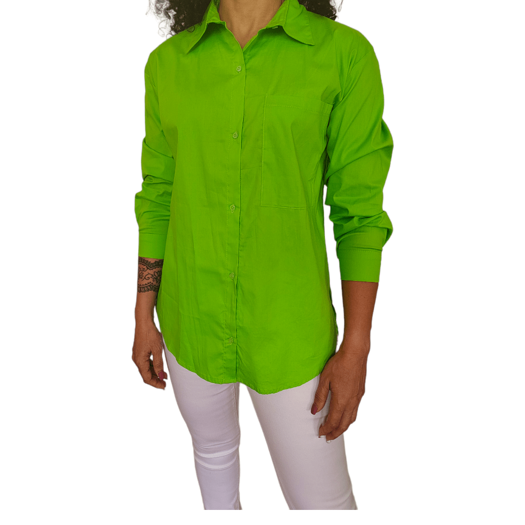 ElOutlet - Summer Women Women Shirts Women Shirt (Curvy) - Light Green