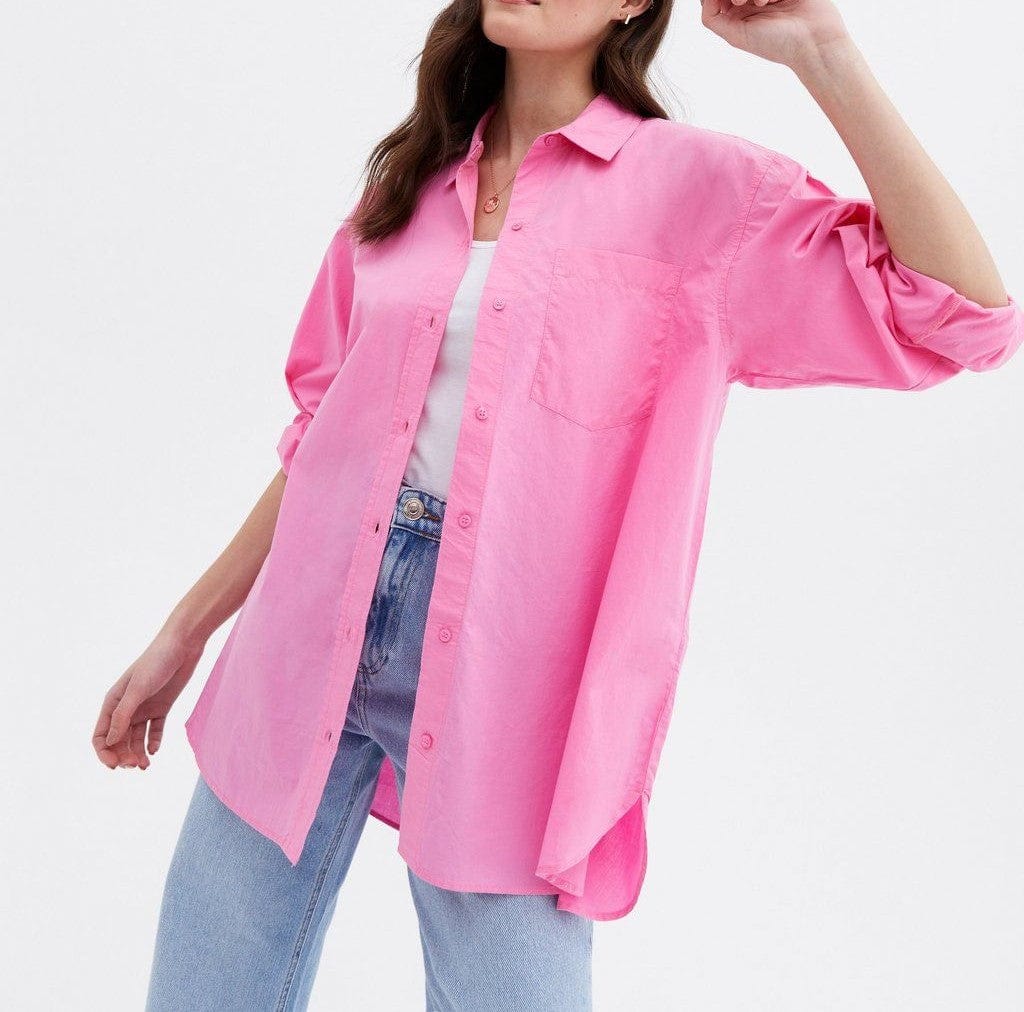 ElOutlet - Summer Women Women Shirts Women Shirt (Curvy) - Light Pink