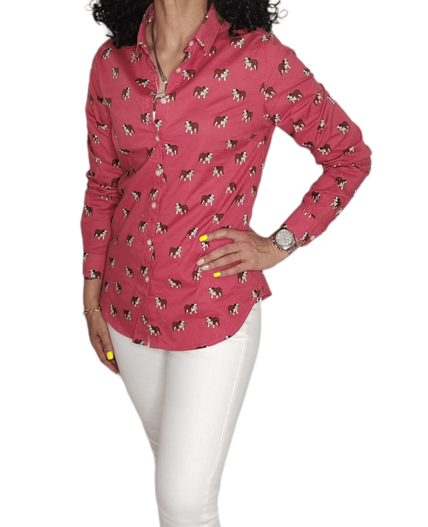 ElOutlet - Summer Women Women Shirts Women (slim-fit) Shirt - Burgundy