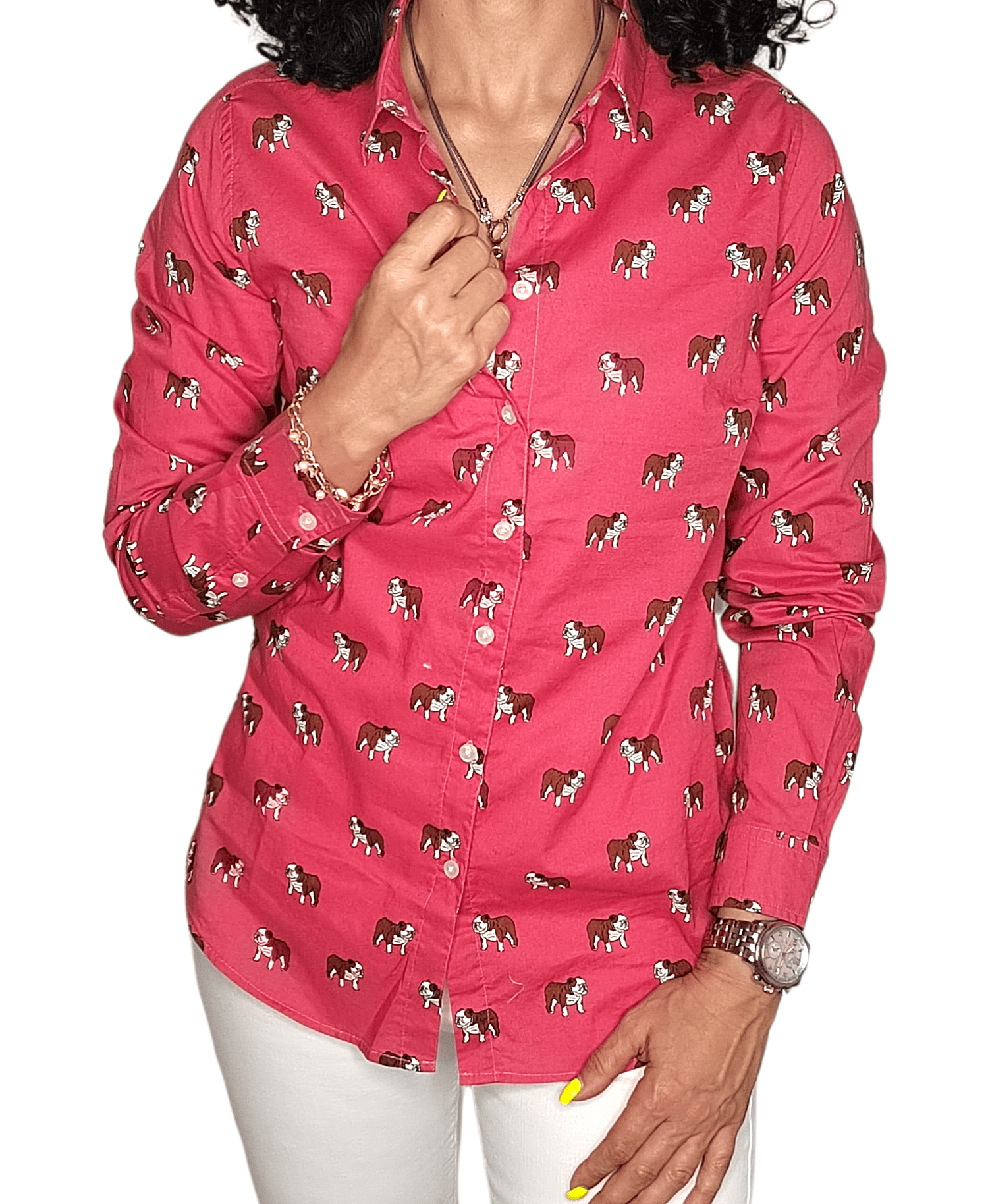 ElOutlet - Summer Women Women Shirts Women (slim-fit) Shirt - Burgundy