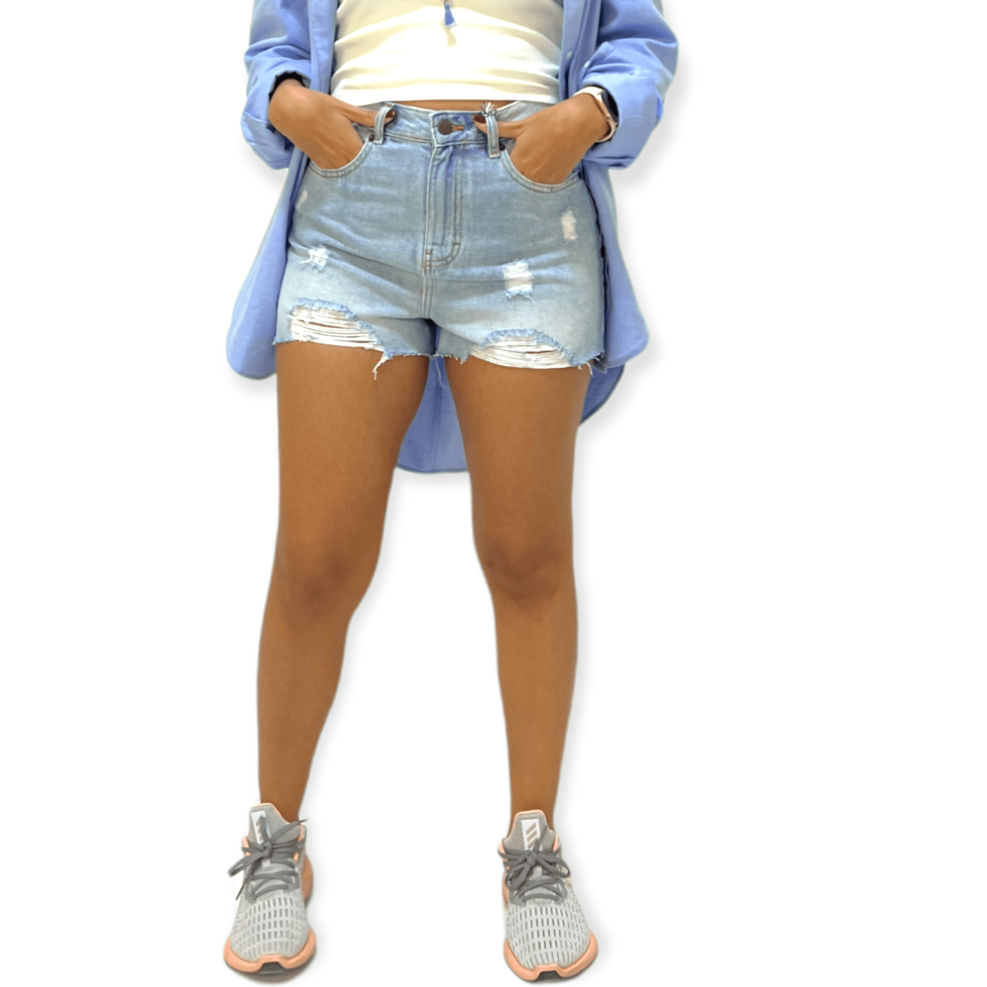 ElOutlet - Summer Women Women Shorts Women Jeans Shorts - Baby Blue