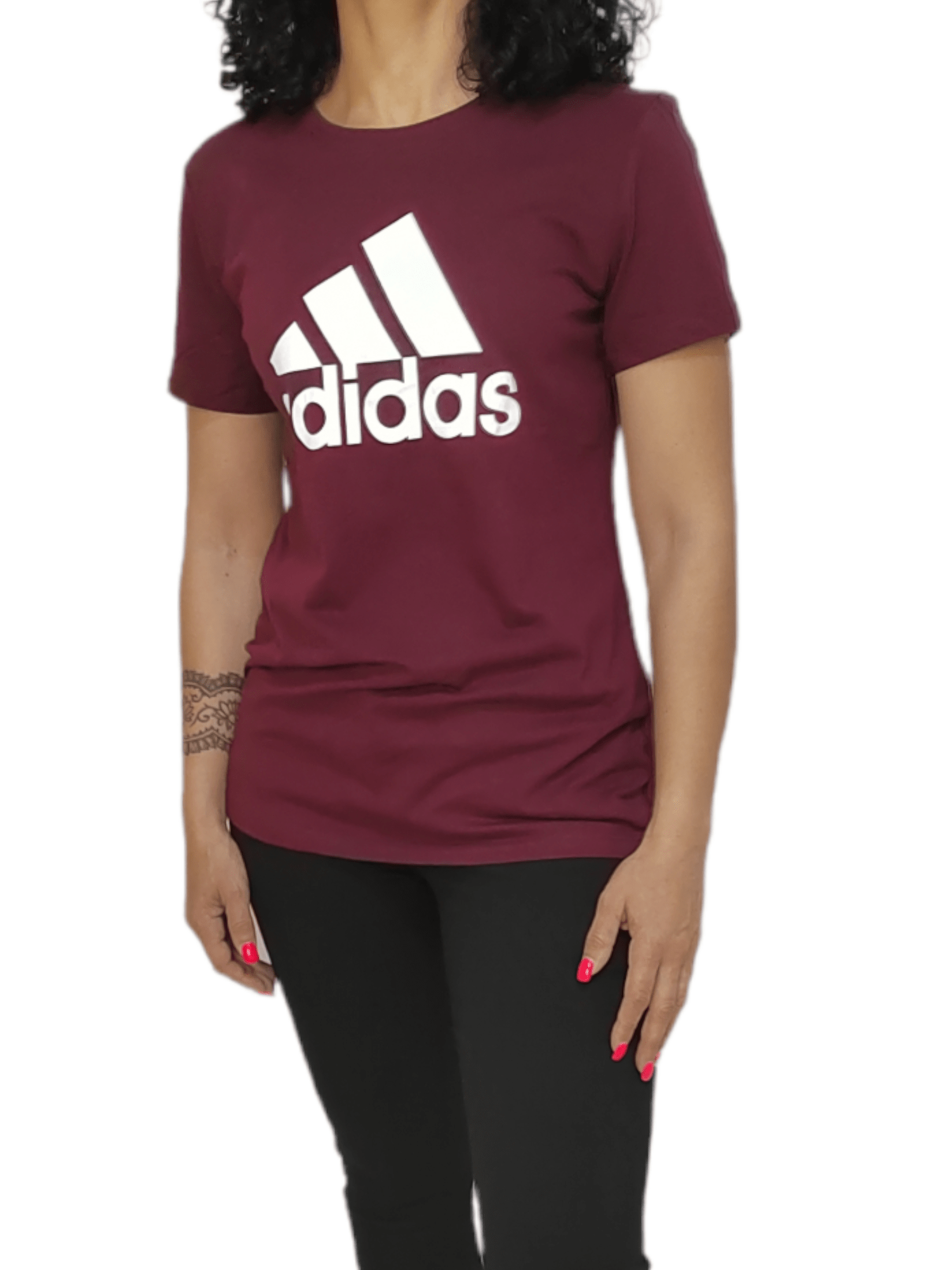 ElOutlet - Summer Women Women T-Shirt M Women Tshirt - Big logo - Burgundy