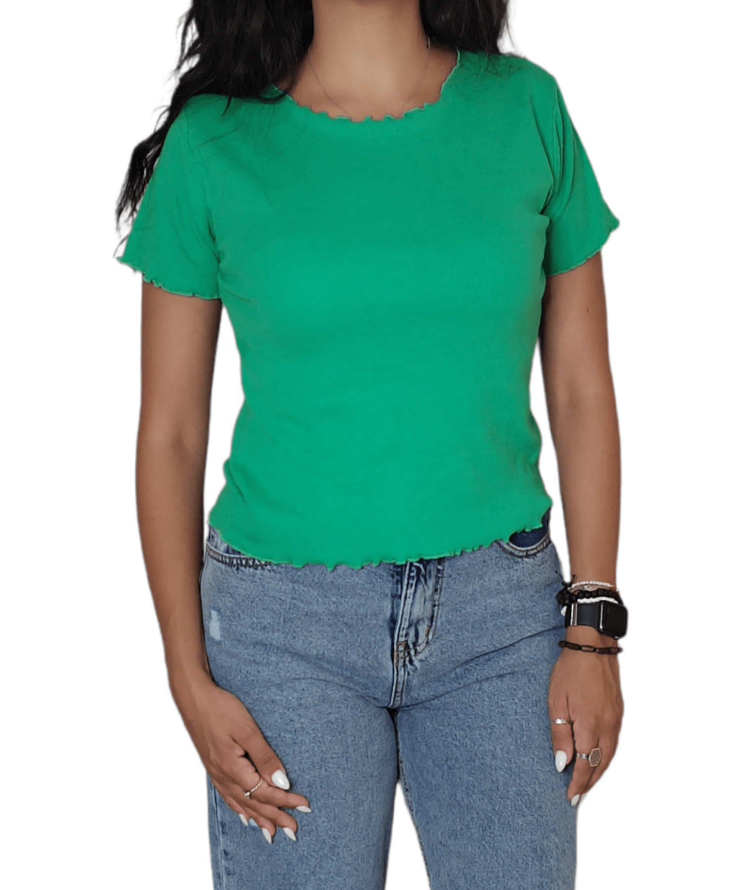 ElOutlet - Summer Women Women T-Shirt Women Curvy Body - model (2) - Green