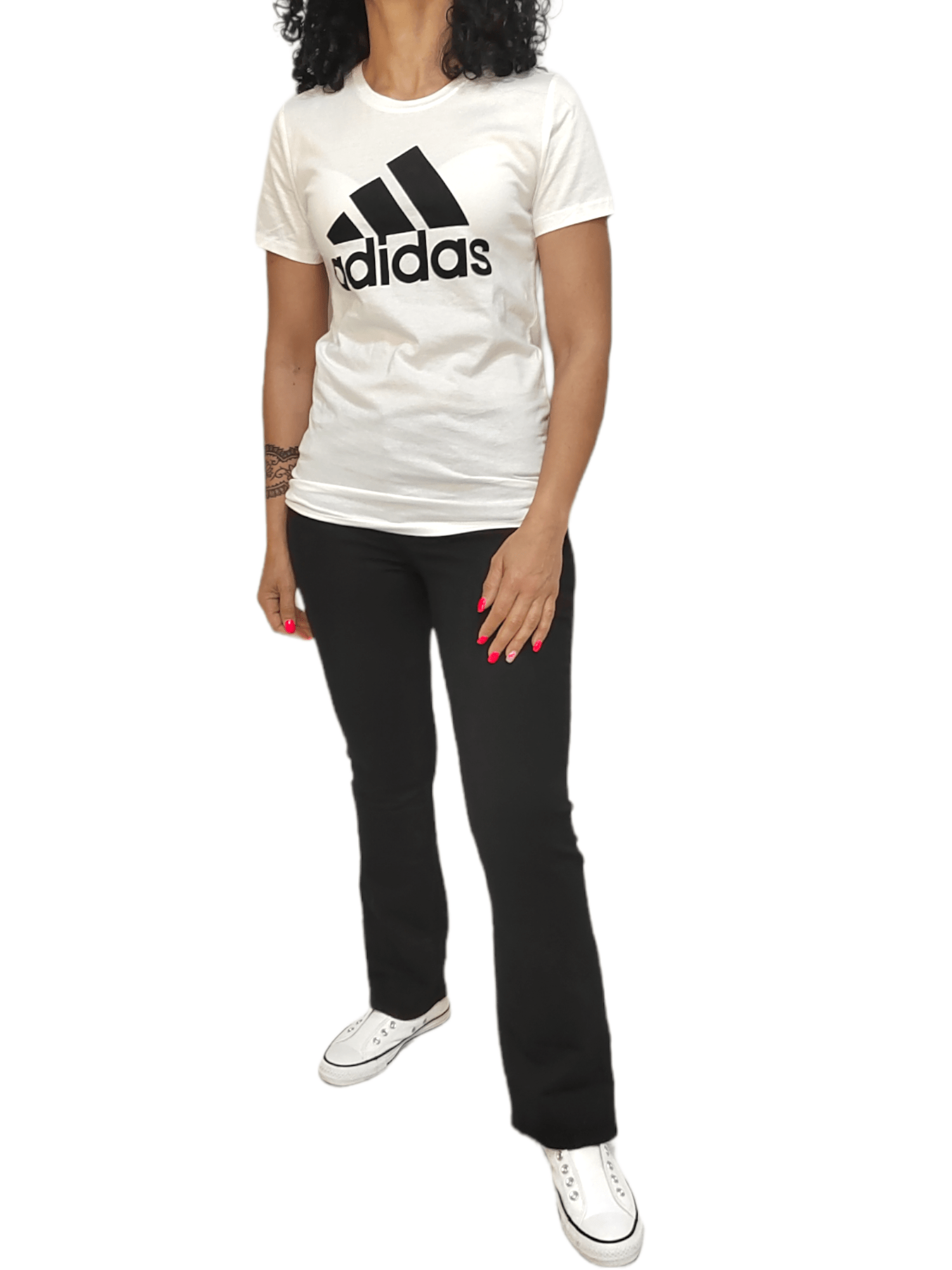 ElOutlet - Summer Women Women T-Shirt Women Tshirt - Big logo - White