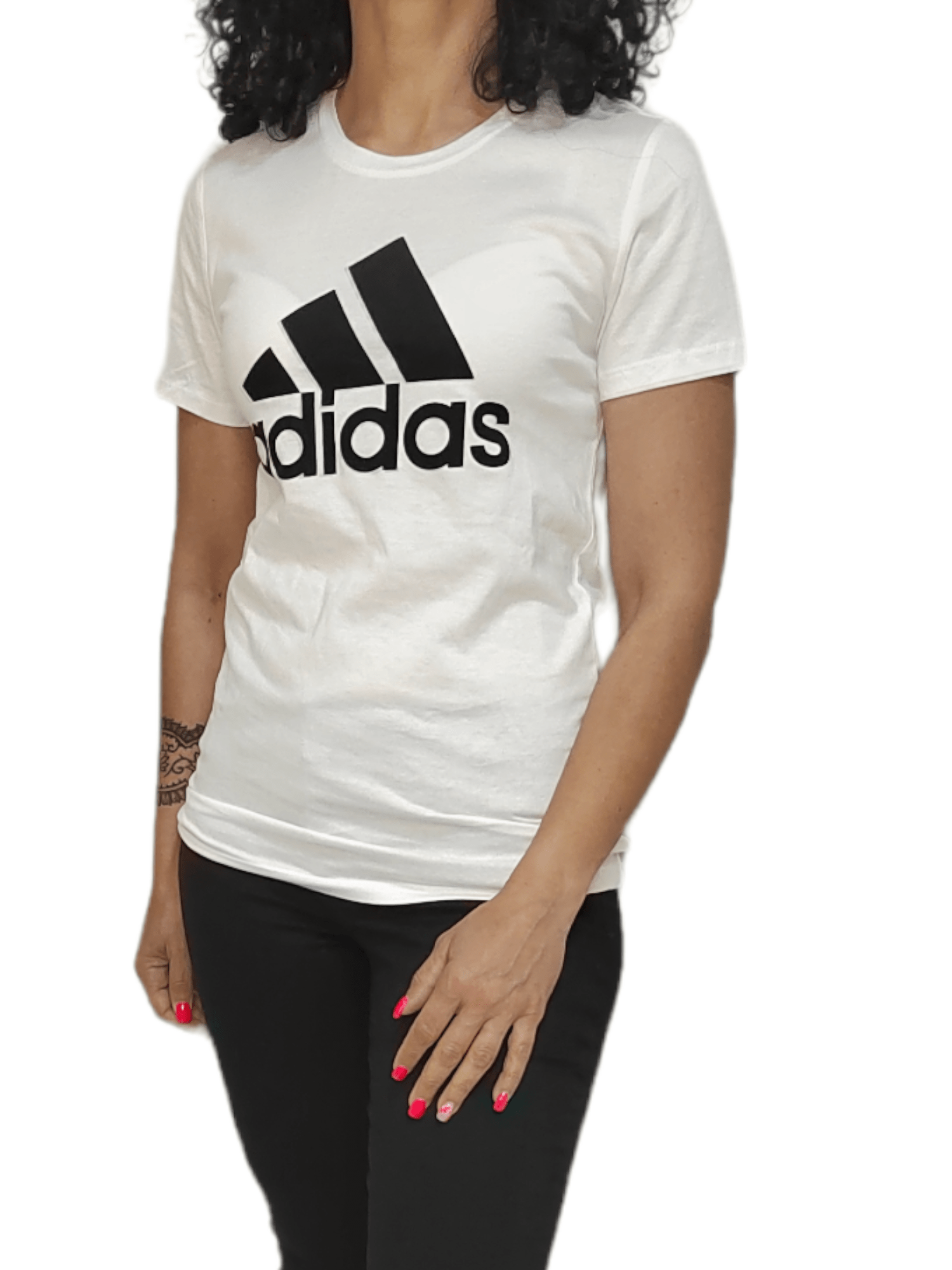 ElOutlet - Summer Women Women T-Shirt Women Tshirt - Big logo - White