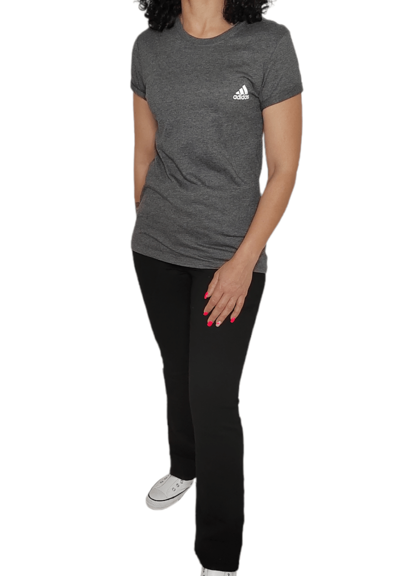 ElOutlet - Summer Women Women T-Shirt Women Tshirt - small logo (side) - Dark Grey