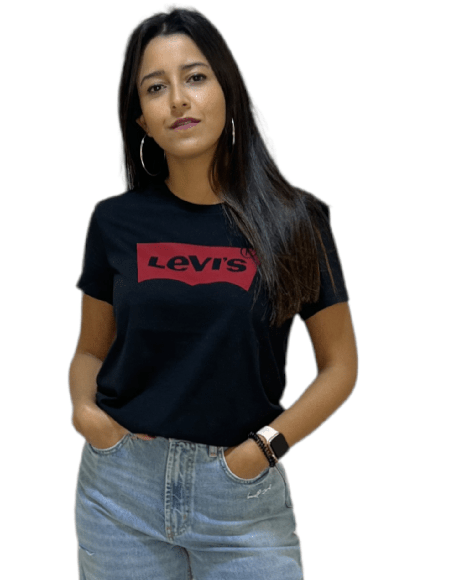 ElOutlet - Summer Women Women T-Shirts Women T-Shirt - Black x Red