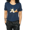 ElOutlet - Summer Women Women T-Shirts Women T-Shirt - Dark Blue (mickey&pluto)