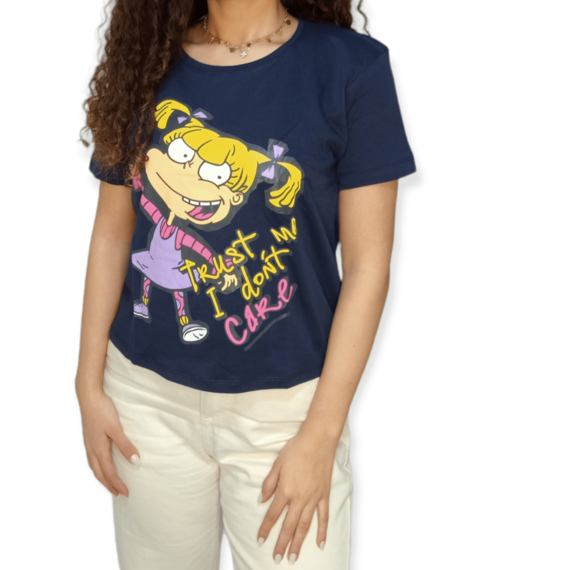 ElOutlet - Summer Women Women T-Shirts Women T-Shirt - Dark Blue (Trust me I don't care)