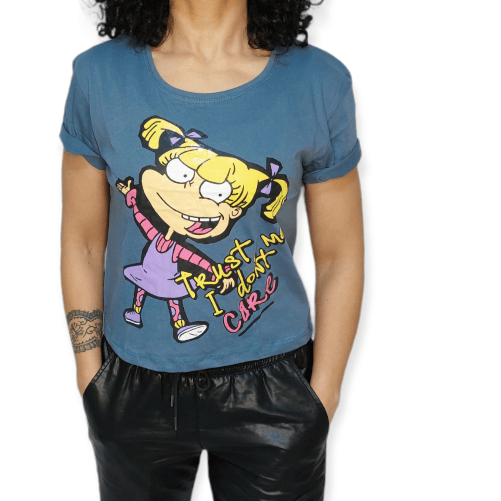 ElOutlet - Summer Women Women T-Shirts Women T-Shirt - Light Grey (Trust me I don't care)