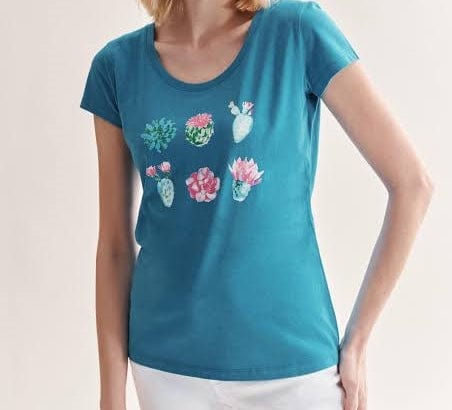 ElOutlet - Summer Women Women T-Shirts Women T-Shirt - TT (Slim-Fit) - Turquoise