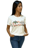 ElOutlet - Summer Women Women T-Shirts Women T-Shirt - White (Bird & Flower)