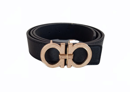 ElOutlet Women Belts Women Belt - GG Black x Gold