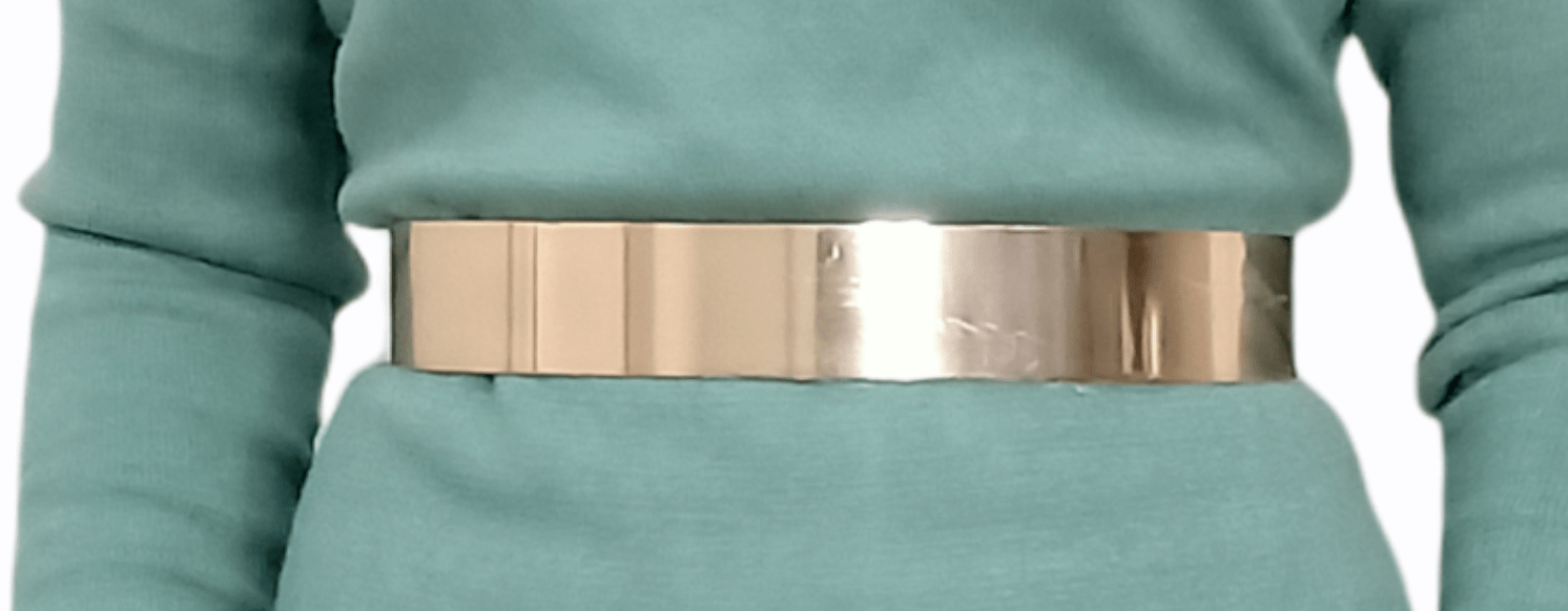 ElOutlet Women Belts Women Belt -Golden