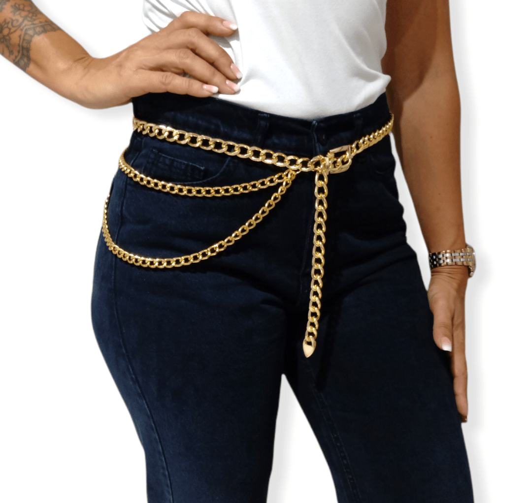 ElOutlet Women Belts Women Belt - Golden Chain