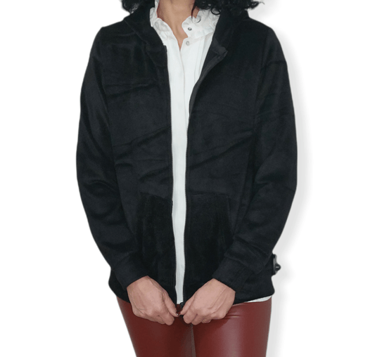 ElOutlet Women Jacket Black Velvet Jacket
