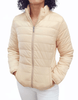 ElOutlet Women Jacket Puffer Women Double-Face Jacket - Beige x Patterned