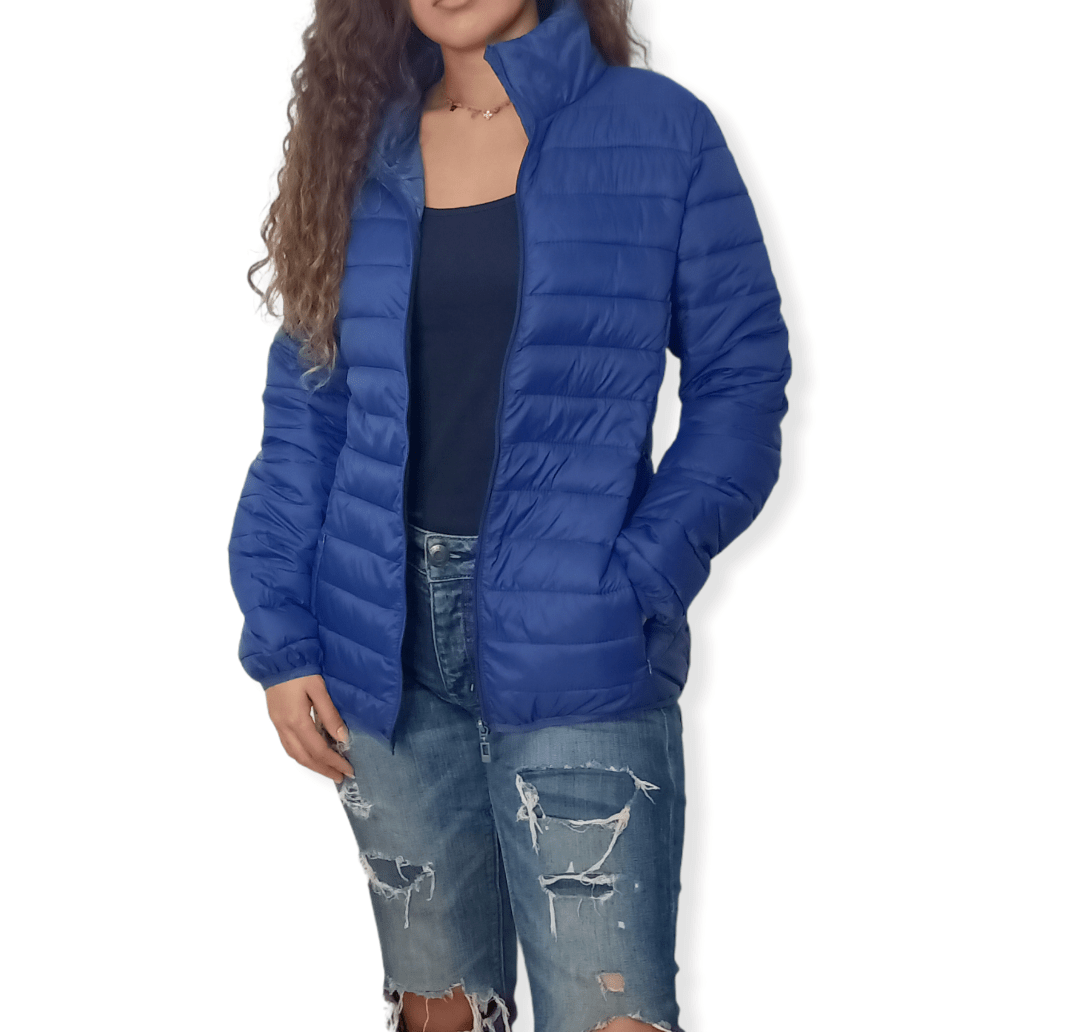 ElOutlet Women Jacket S Puffer Women Sweater - Blue