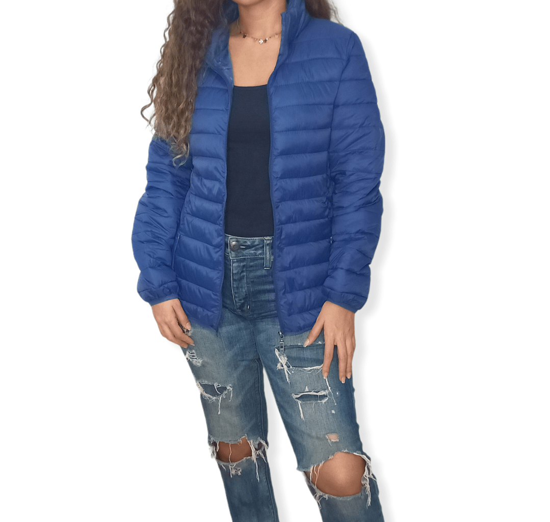 ElOutlet Women Jacket S Puffer Women Sweater - Blue