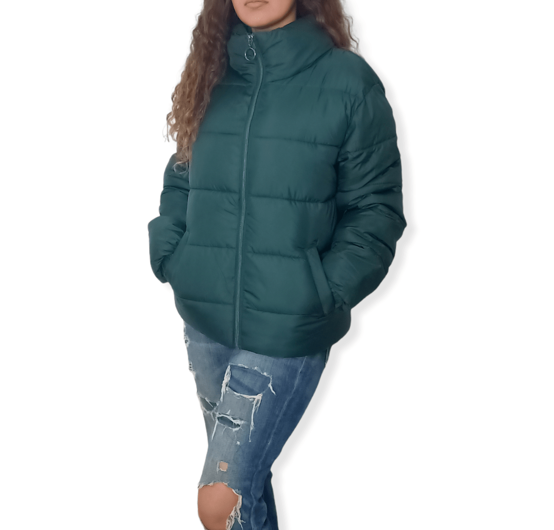 ElOutlet Women Jacket S Puffer Women Sweater - Green