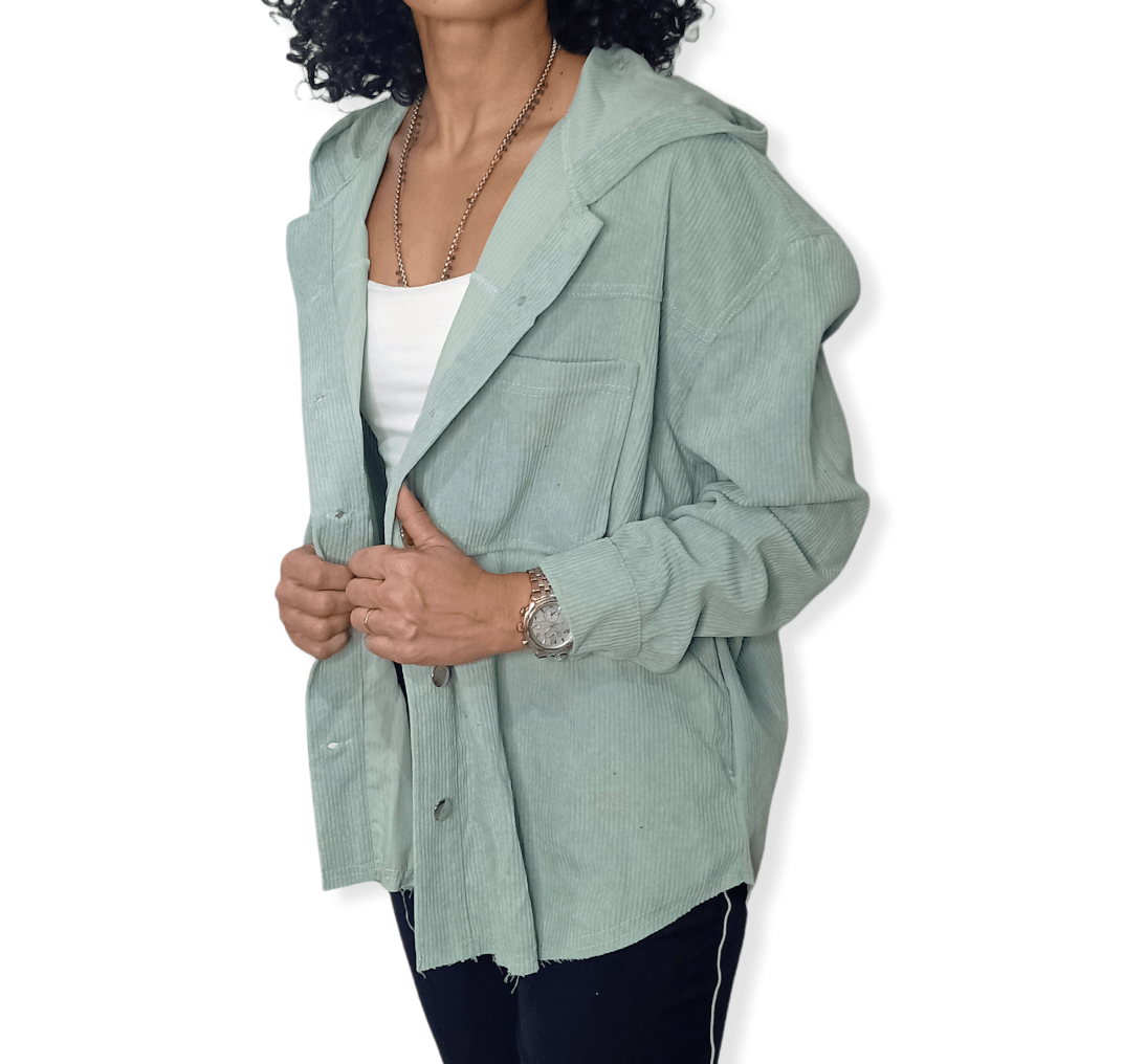 ElOutlet Women Jacket Velvet Jacket - Mint