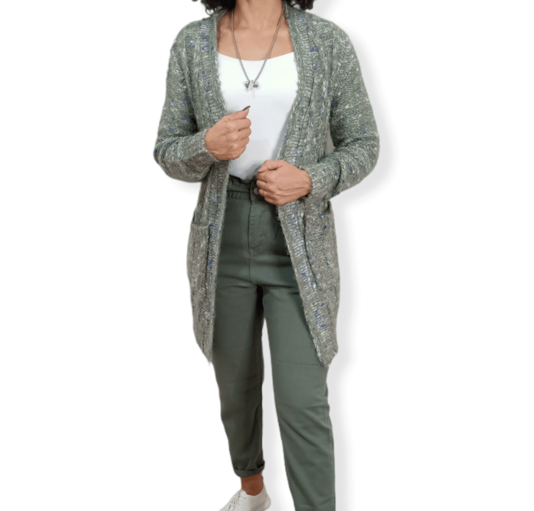 ElOutlet Women Jacket Women Cardigan Knitwear - Green