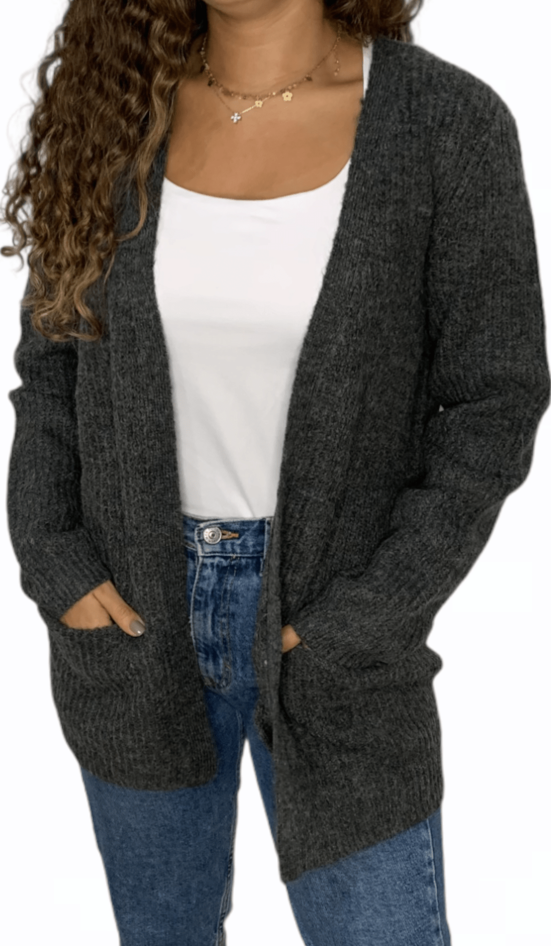 ElOutlet Women Jacket Women Jacket - Dark Grey