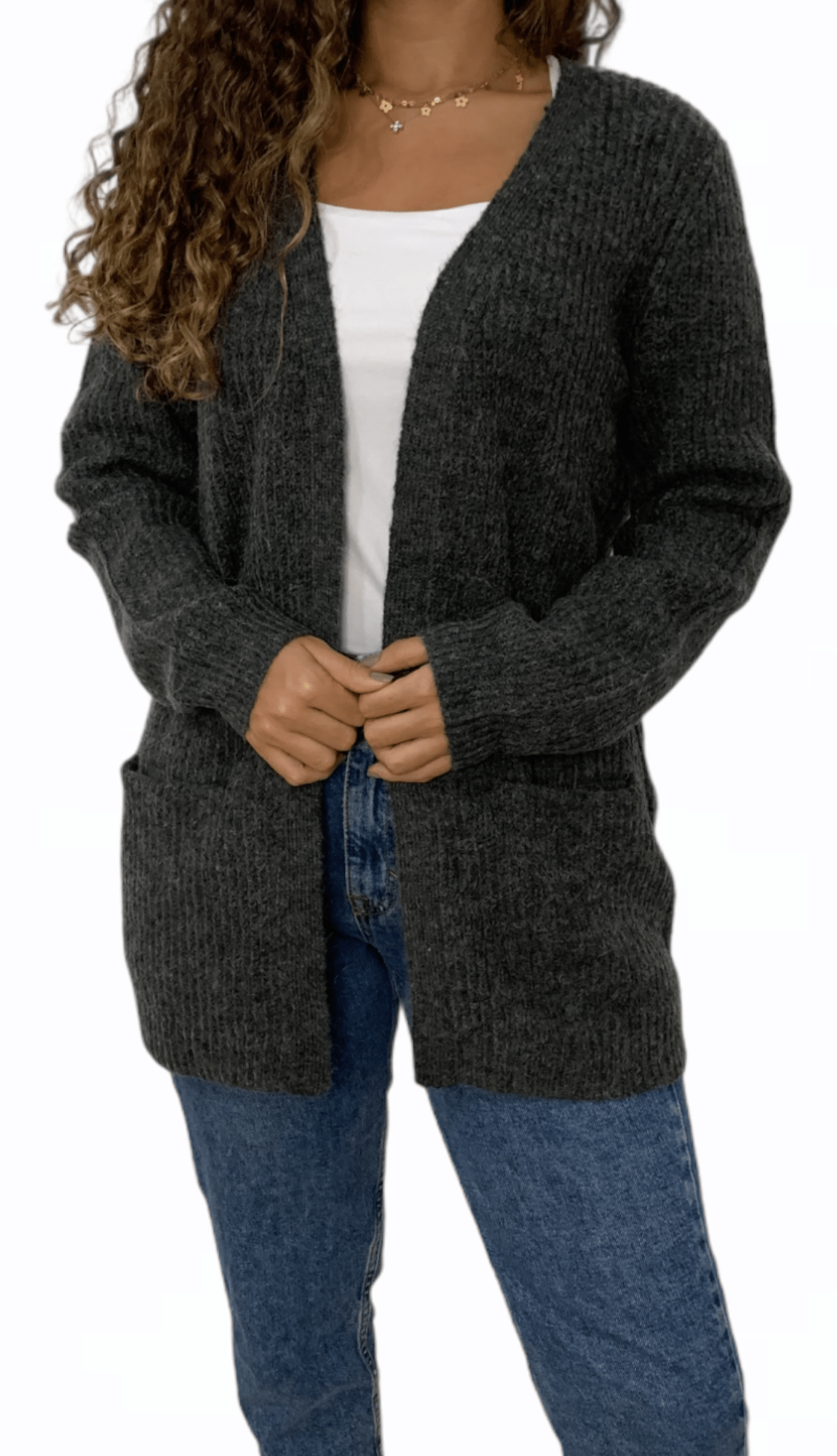 ElOutlet Women Jacket Women Jacket - Dark Grey