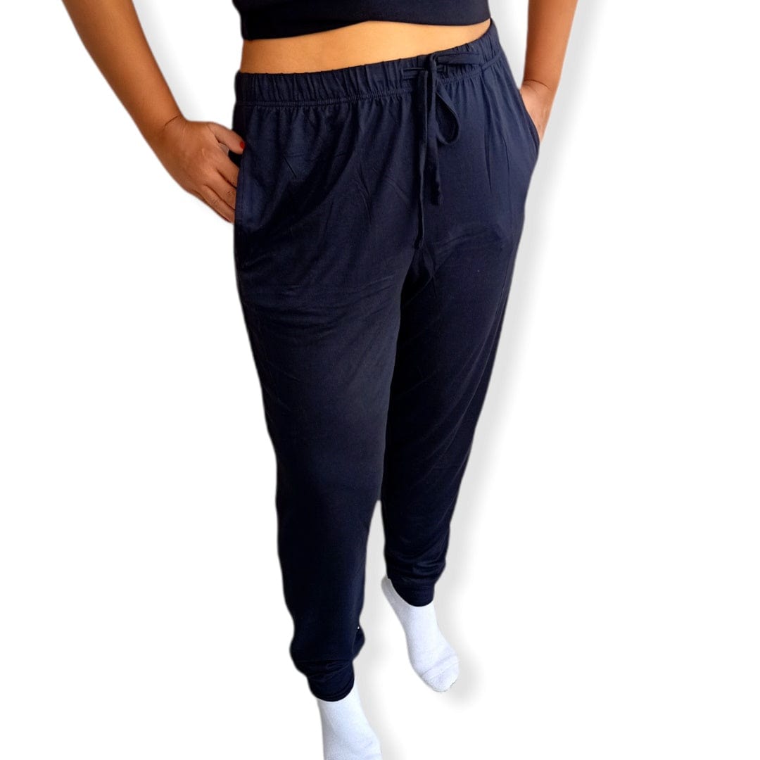 ElOutlet Women Pajama Pants L Women Pajama Pants - Black