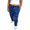 ElOutlet Women Pajama Pants L Women Pajama Pants - Blue x Skull Shape