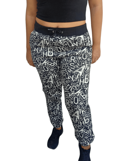 ElOutlet Women Pajama Pants Melton Women Pants - Black Letters