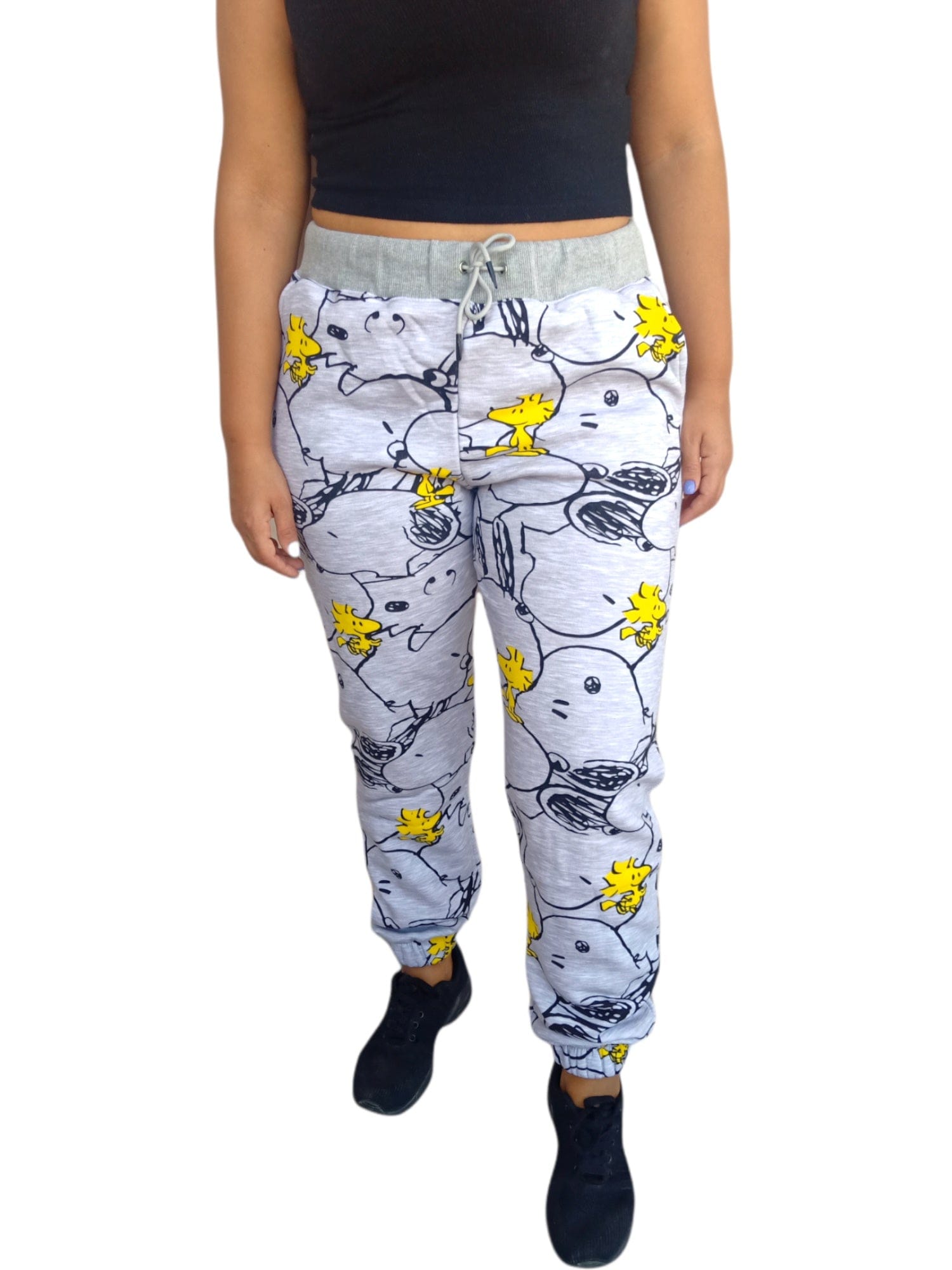ElOutlet Women Pajama Pants Melton Women Pants - Grey Snoopy