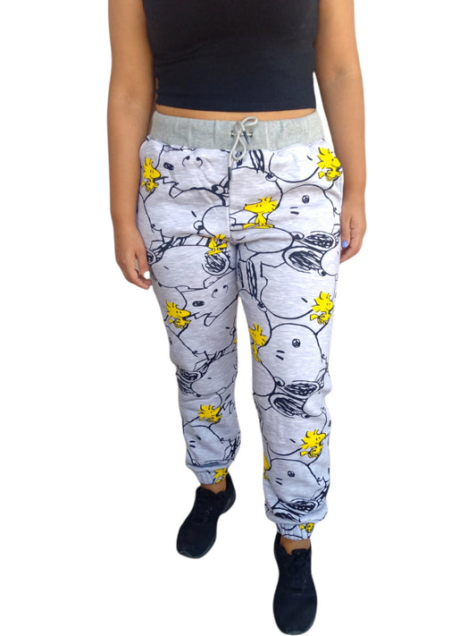 ElOutlet Women Pajama Pants Melton Women Pants - Grey Snoopy