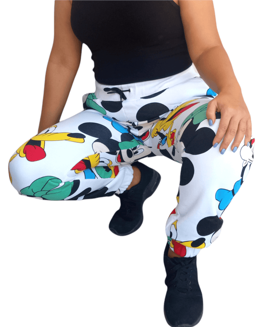 ElOutlet Women Pajama Pants Melton Women Pants - White Characters