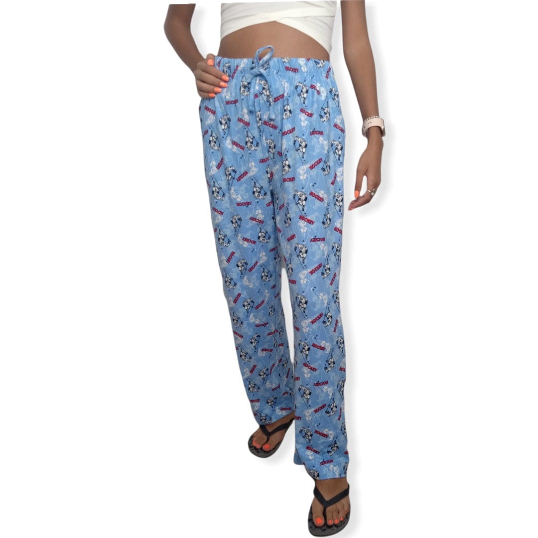 ElOutlet Women Pajama Pants Women Pajama Pants - Blue Hockey